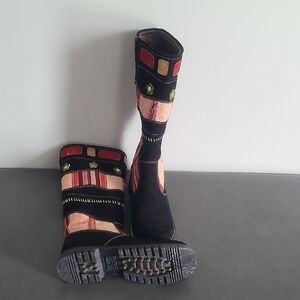 CAT Black and Tan Boots